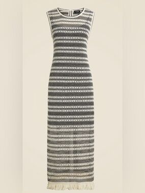 J. Crew Collection Crochet Midi dress w/slip